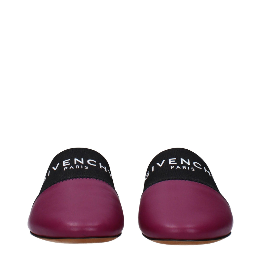 Givenchy Lila Leder-Pantoffeln