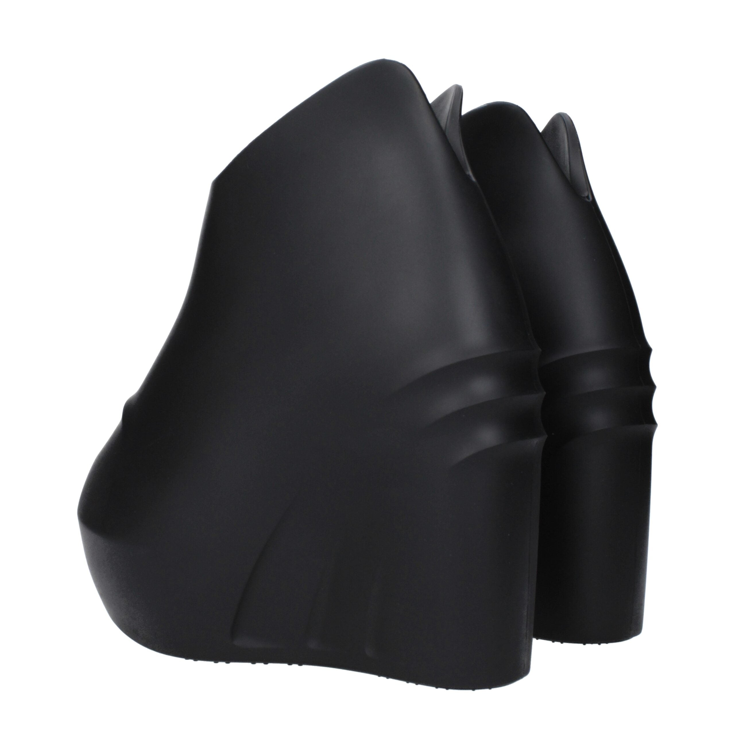 Givenchy Schwarze Baumwoll-Keilsandalen