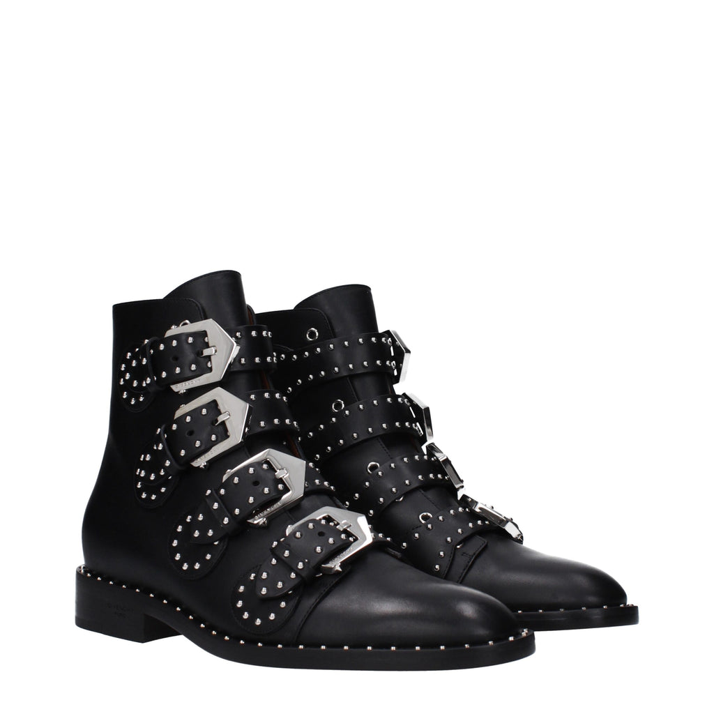 Givenchy Schwarze Lederstiefeletten