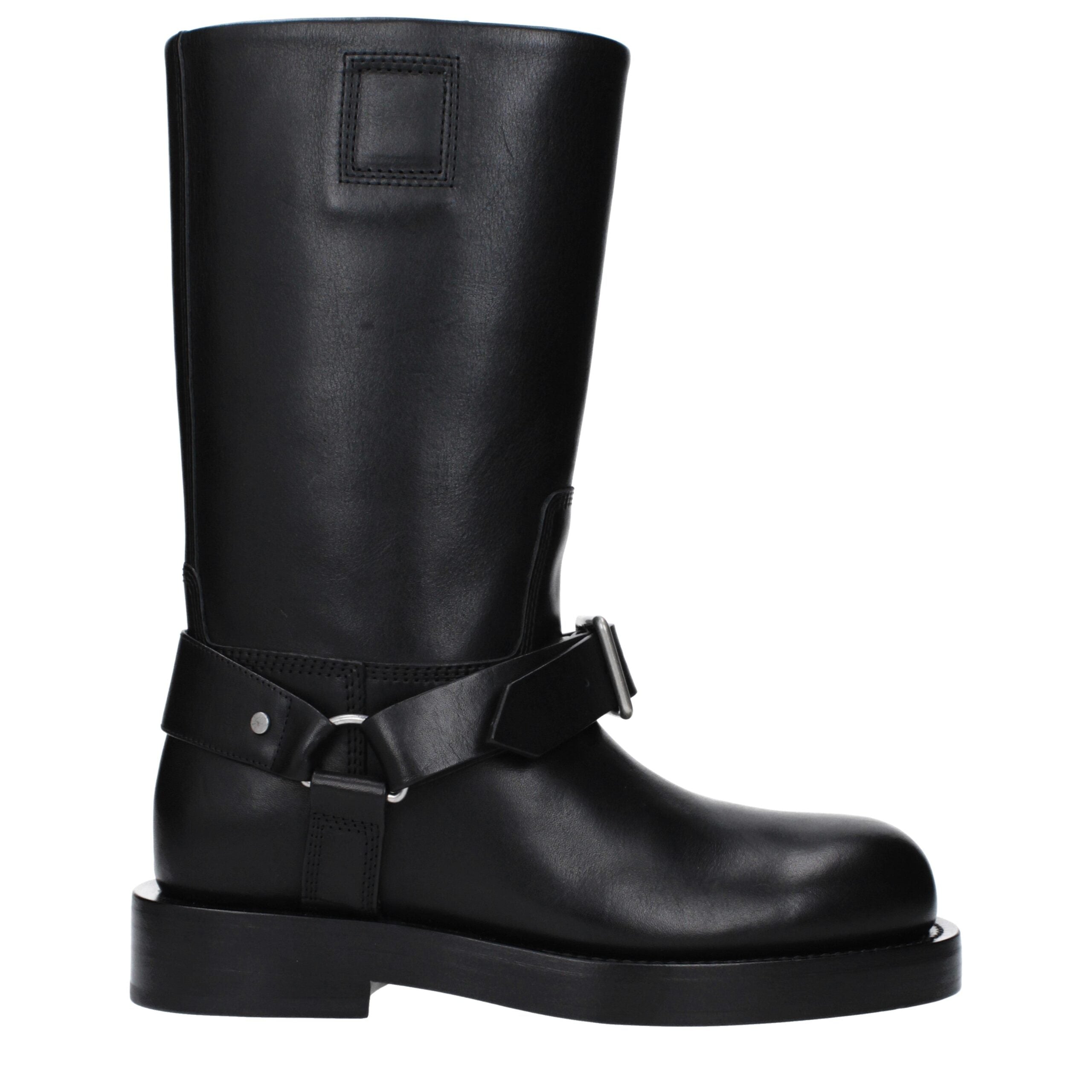 Burberry Schwarze Lederstiefel