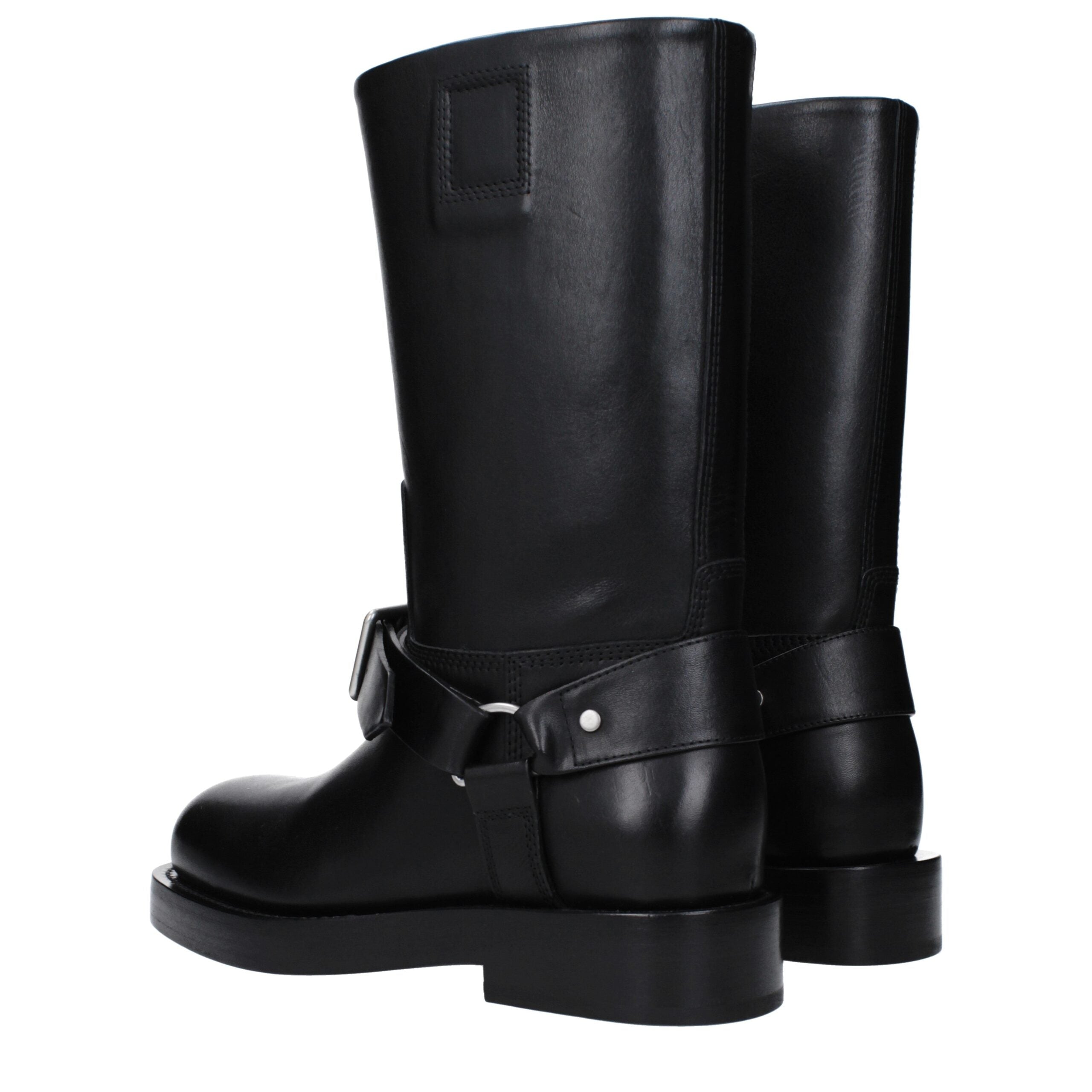 Burberry Schwarze Lederstiefel