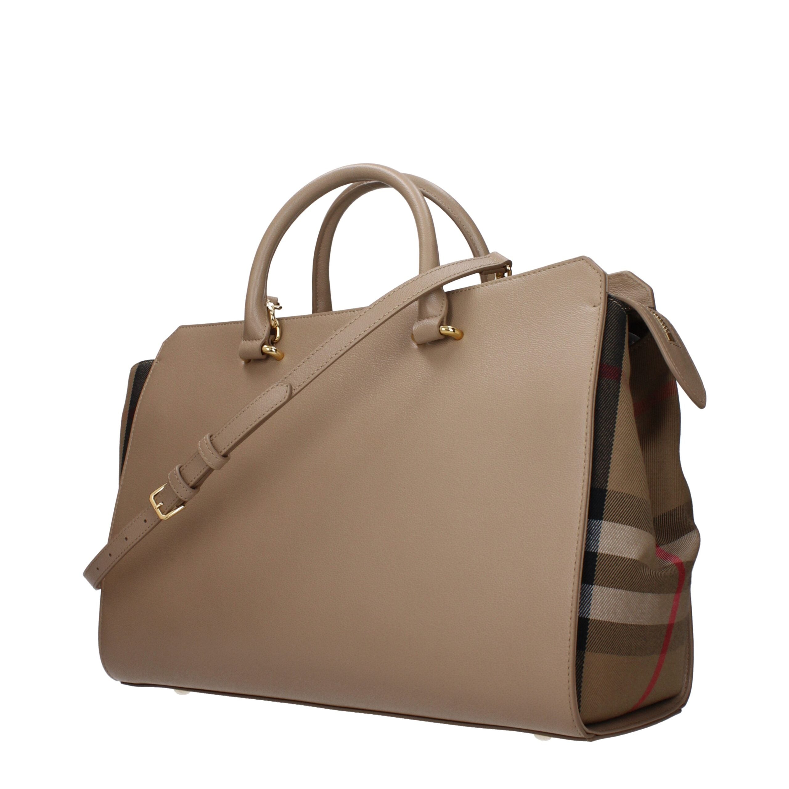 Burberry Beigefarbene Lederhandtasche