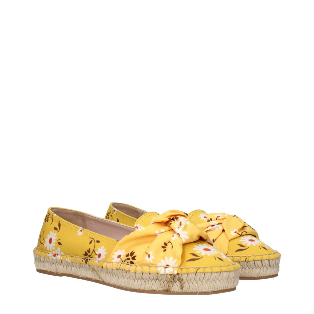 Miu Miu Espadrilles aus gelbem Stoff