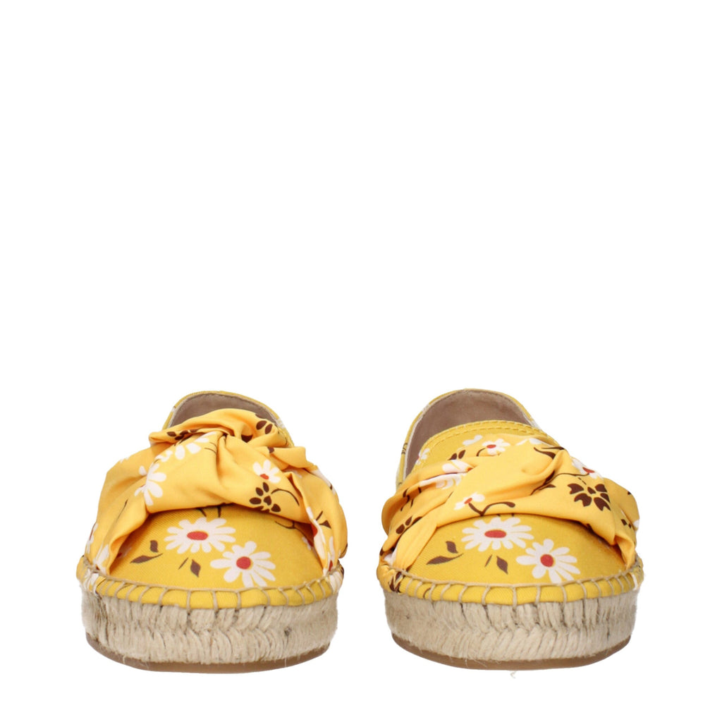 Miu Miu Espadrilles aus gelbem Stoff