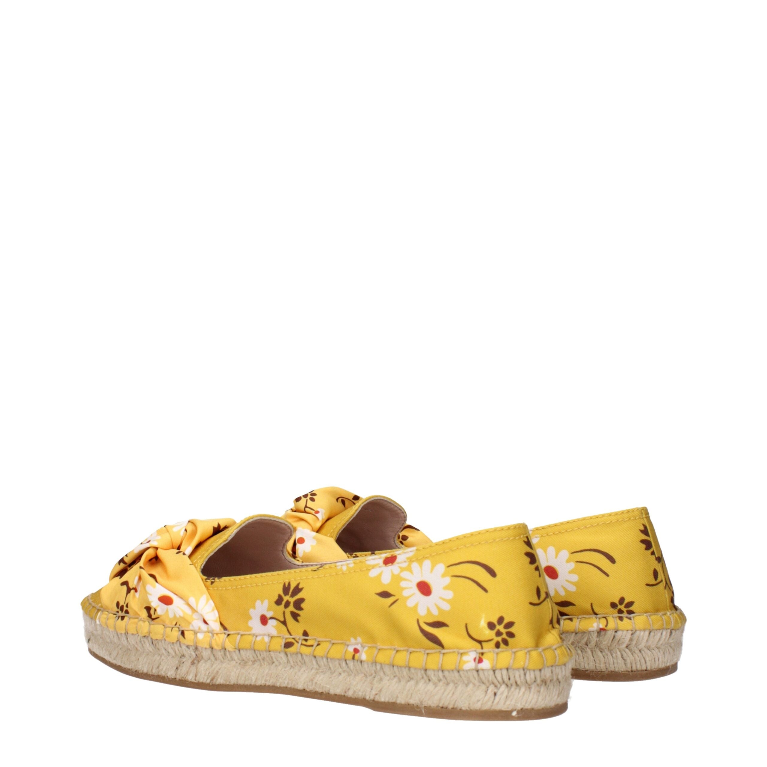 Miu Miu Espadrilles aus gelbem Stoff
