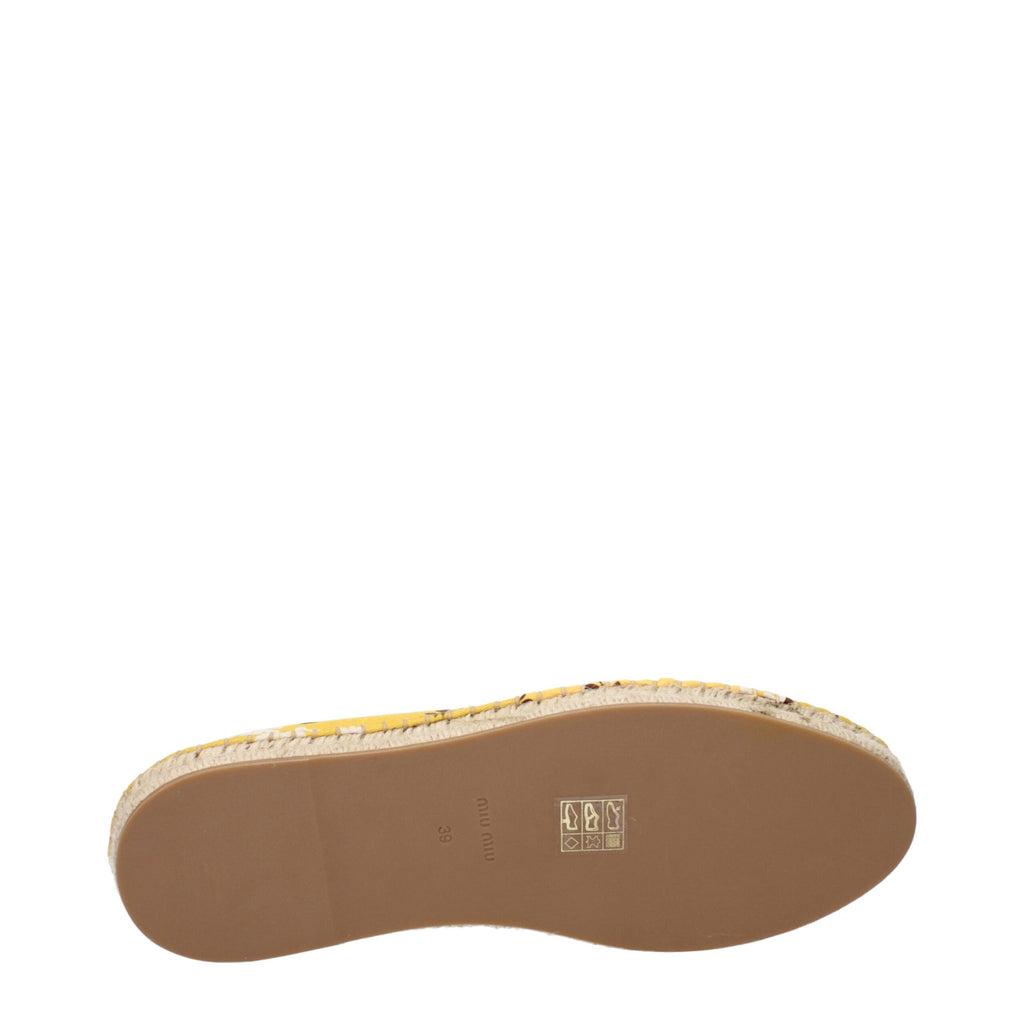 Miu Miu Espadrilles aus gelbem Stoff