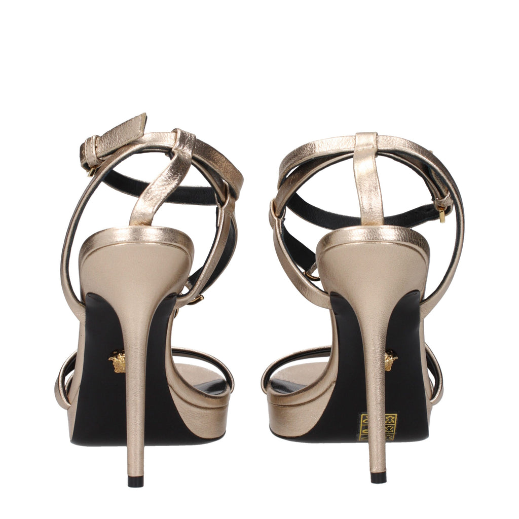 Versace Goldene Leder-Stilettos