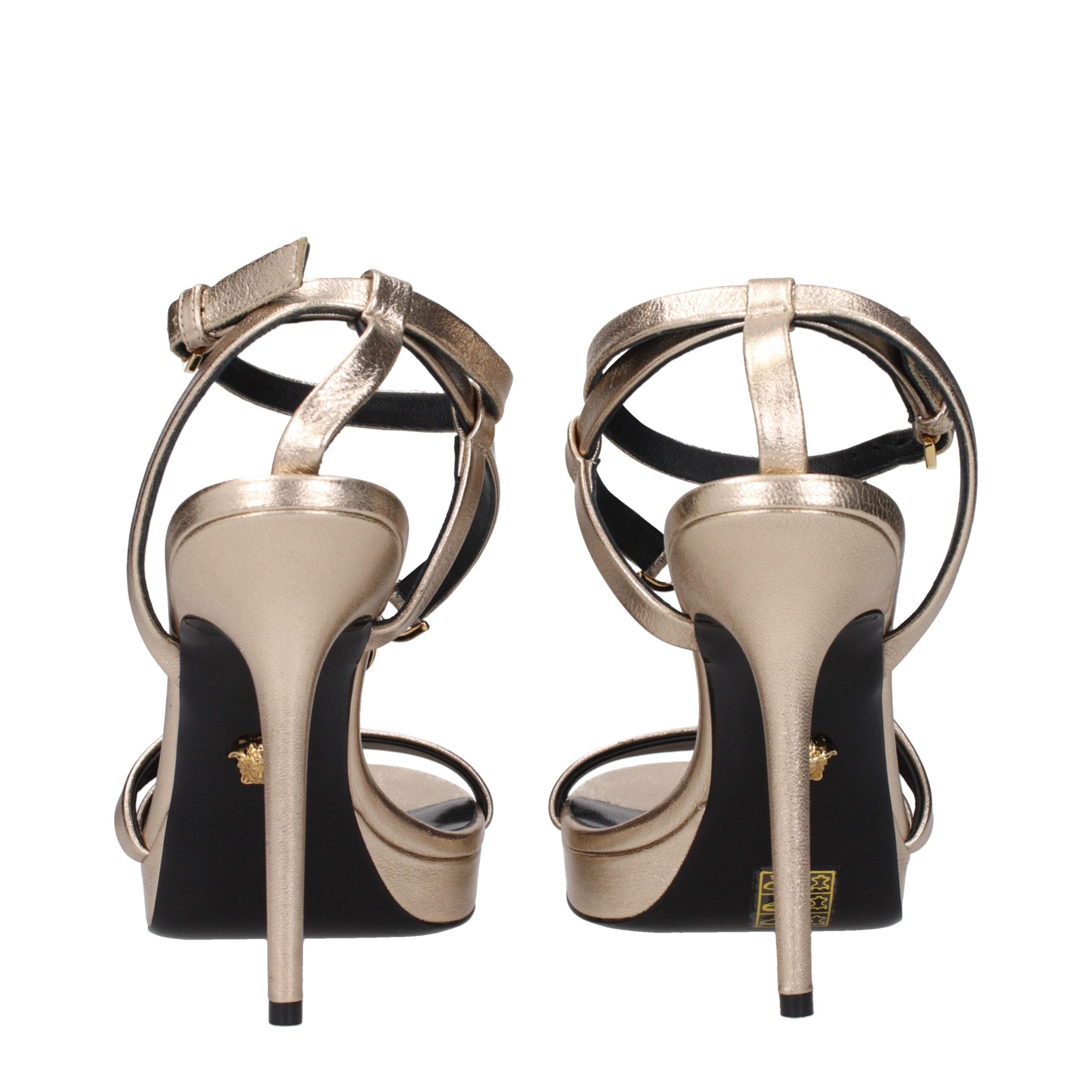 Versace Goldene Leder-Stilettos