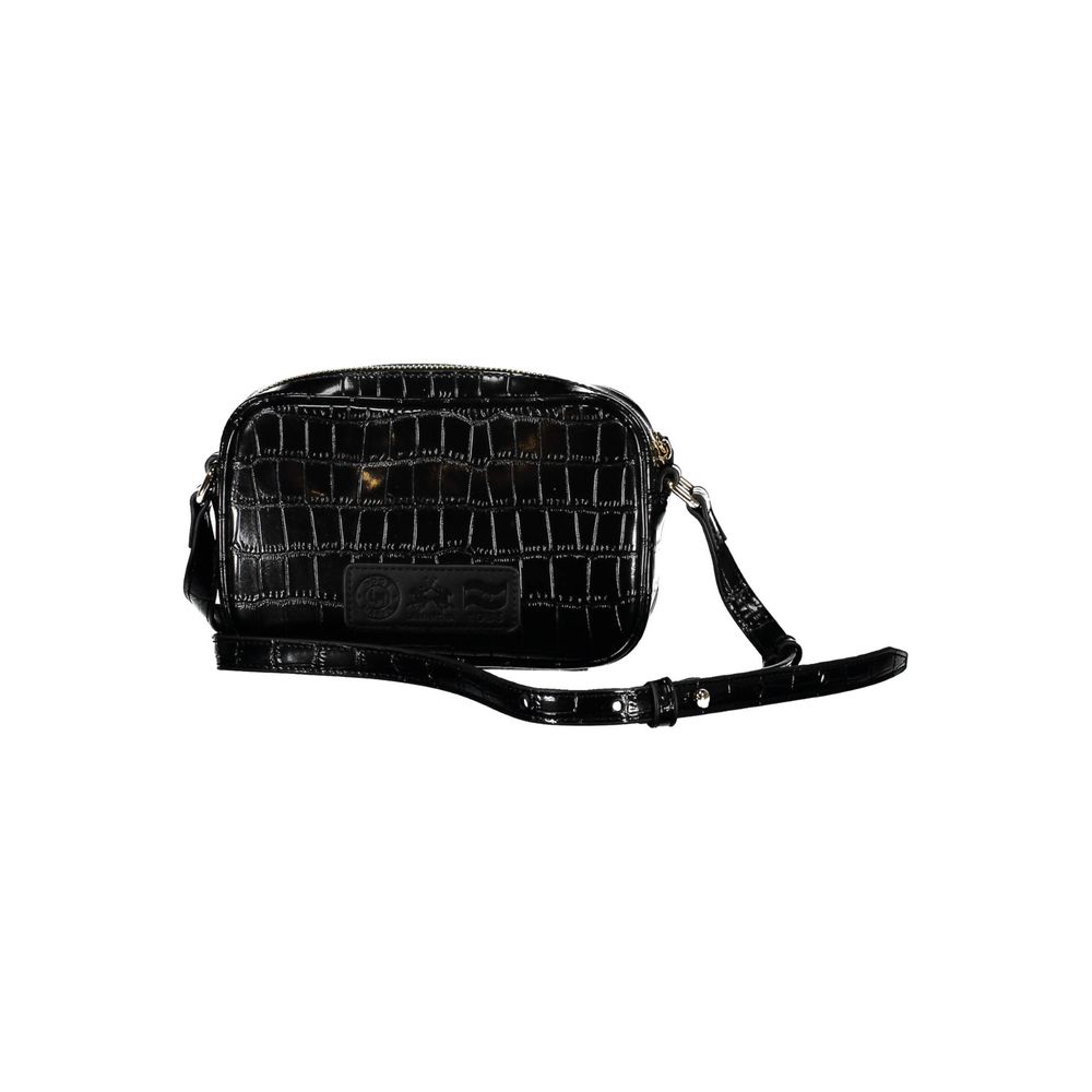 La Martina Schwarze Polyethylen-Handtasche