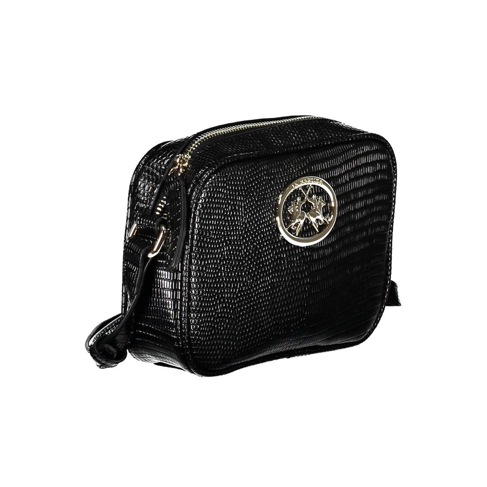 La Martina Schwarze Polyethylen-Handtasche