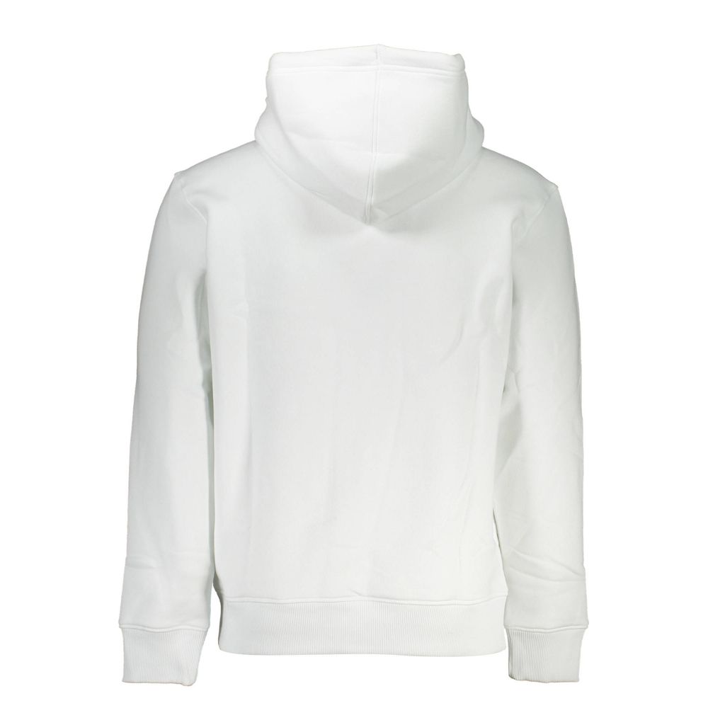 Calvin Klein Men's White Cotton Hooded Sweater
