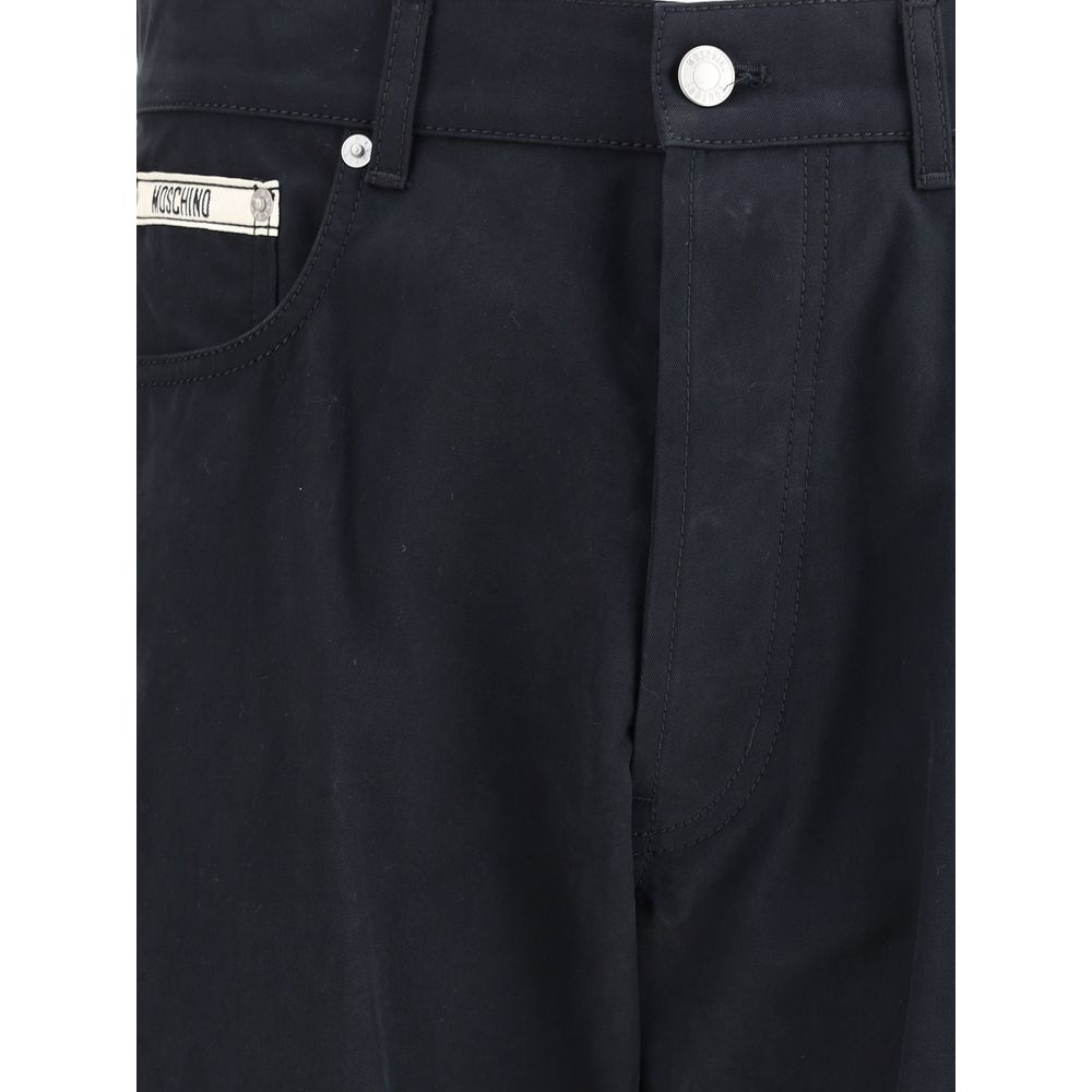 Moschino Schwarze Baumwoll-Chinos