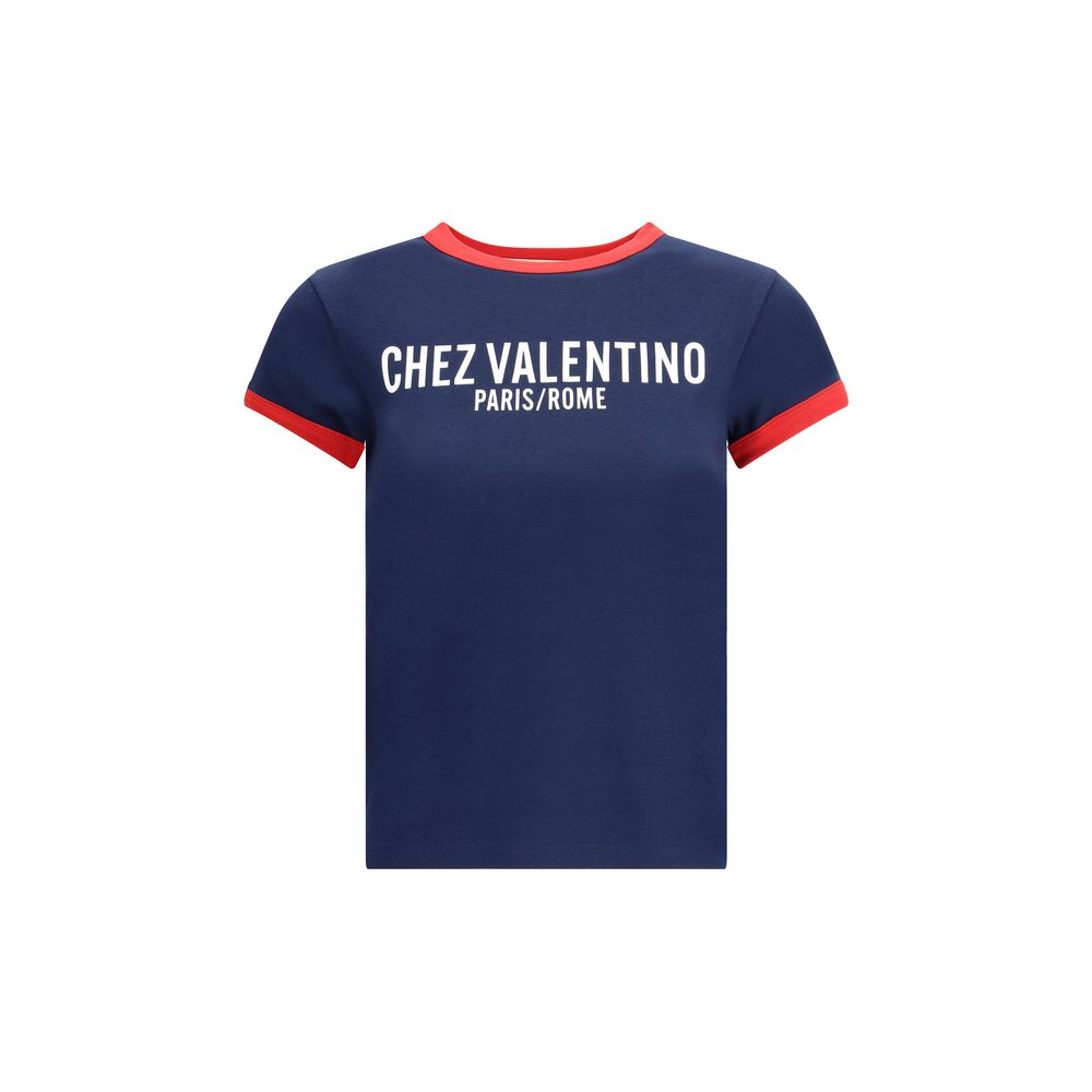 Valentino Baumwoll-T-Shirt in Blau
