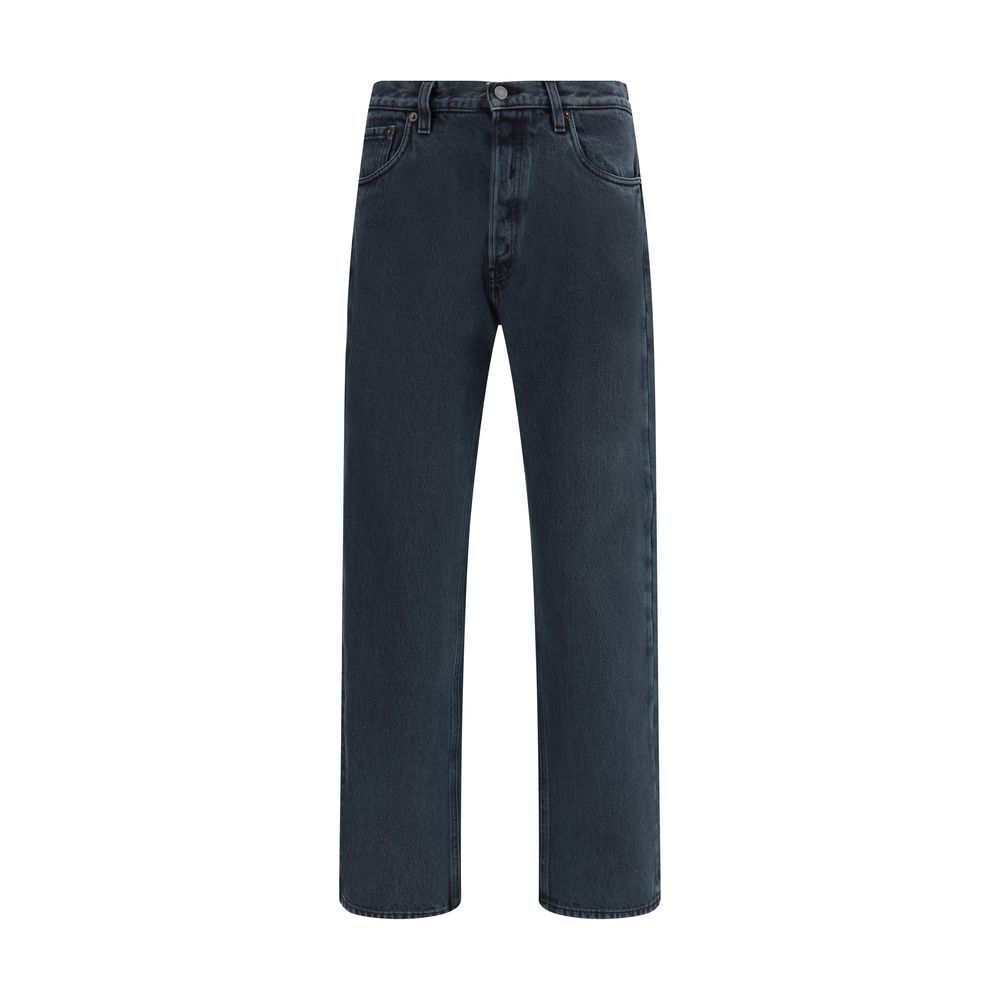 Prada Schwarze Baumwoll-Jeans mit geradem Bein
