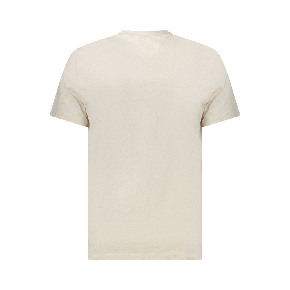 Tommy Hilfiger Beige Baumwolle Männer T-Shirt