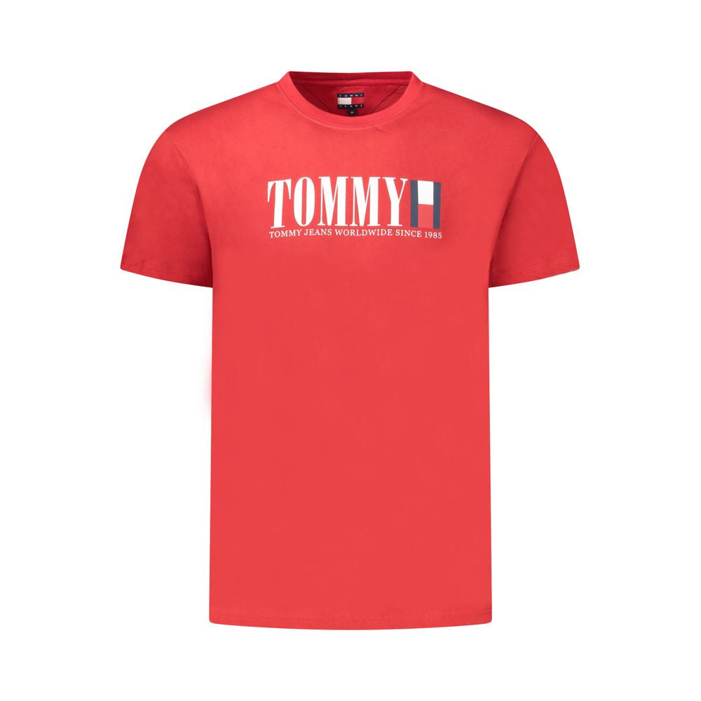 T-shirt Tommy Hilfiger rouge en coton pour homme