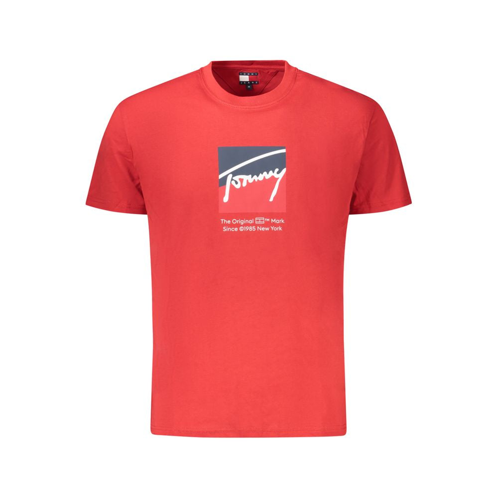 Tommy Hilfiger Rotes Baumwolle Männer T-Shirt