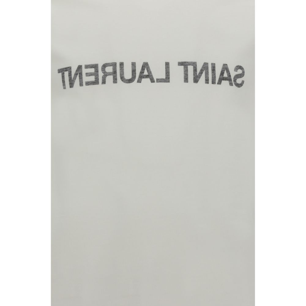 Saint Laurent Weißes Baumwoll-T-Shirt