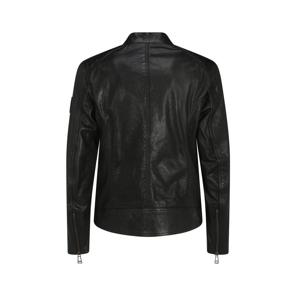 Belstaff Schwarze Lederjacke
