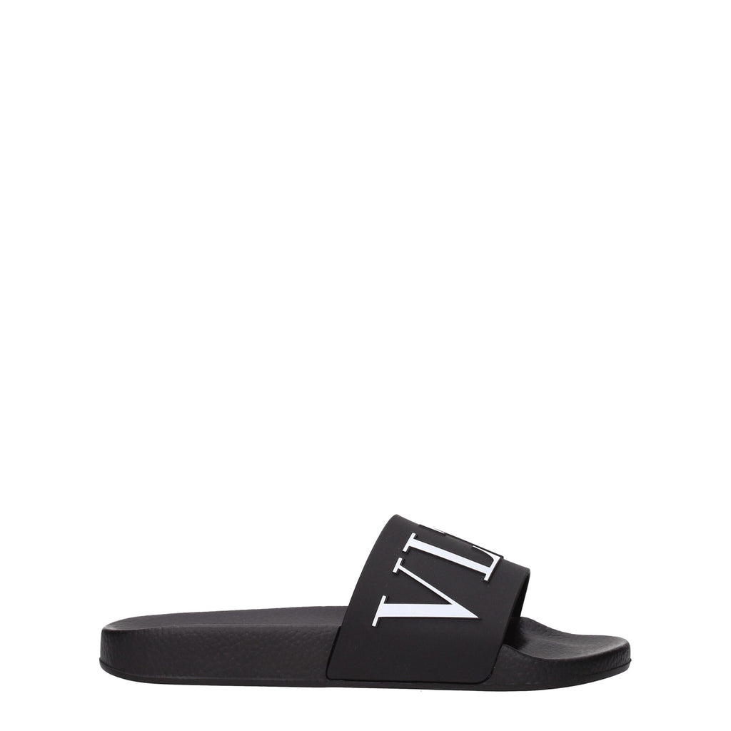 Valentino Garavani Baumwoll-Pantoffeln in Schwarz