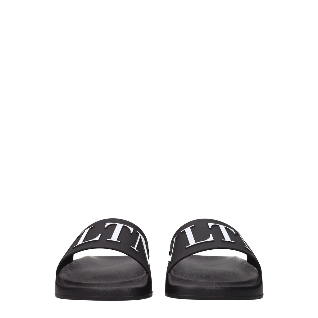 Valentino Garavani Baumwoll-Pantoffeln in Schwarz