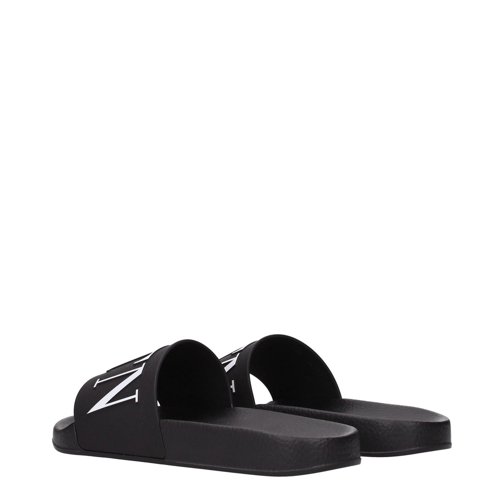 Valentino Garavani Baumwoll-Pantoffeln in Schwarz