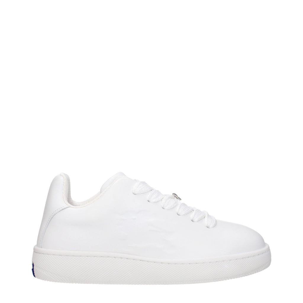 Burberry Weiße Sneaker aus Leder mit niedrigem Schaft