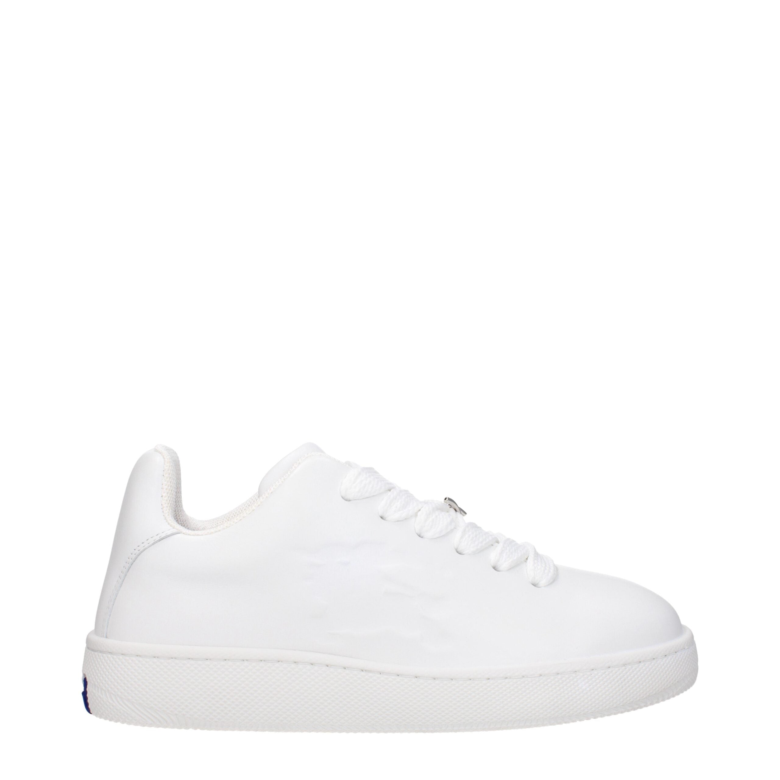Burberry Weiße Sneaker aus Leder mit niedrigem Schaft