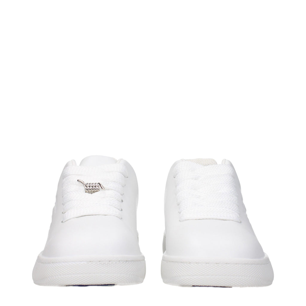 Burberry Weiße Sneaker aus Leder mit niedrigem Schaft