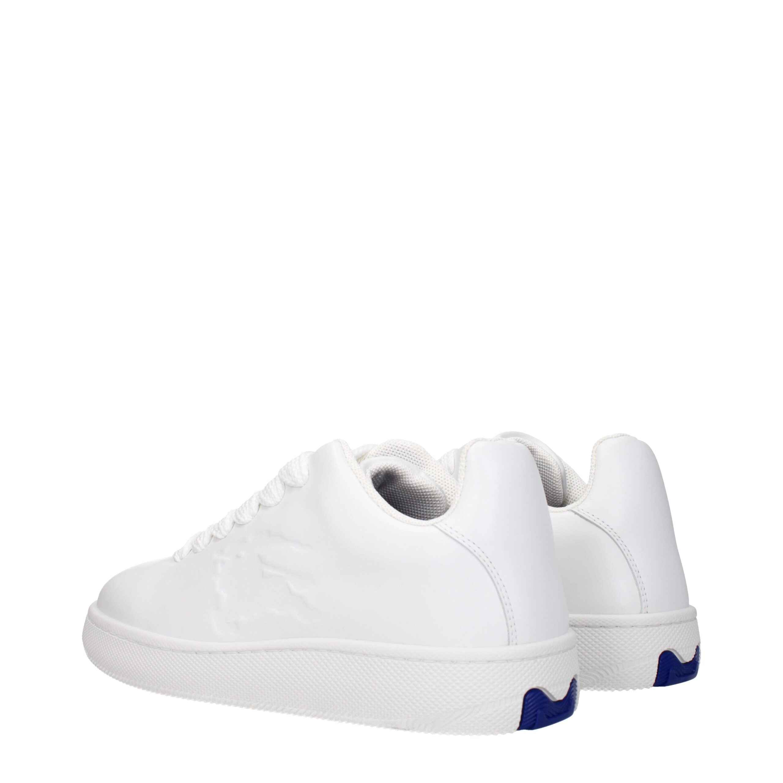 Burberry Weiße Sneaker aus Leder mit niedrigem Schaft