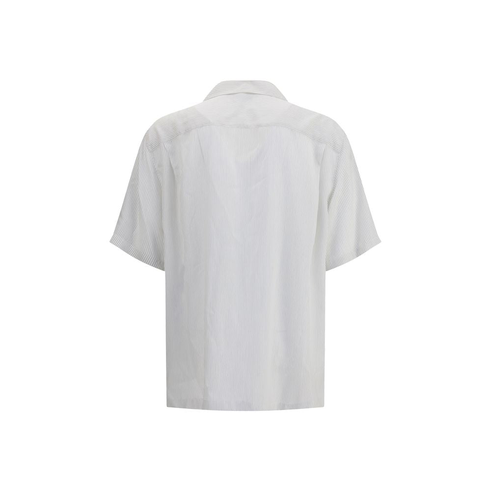 Chemise blanche à motifs en viscose Alexander McQueen