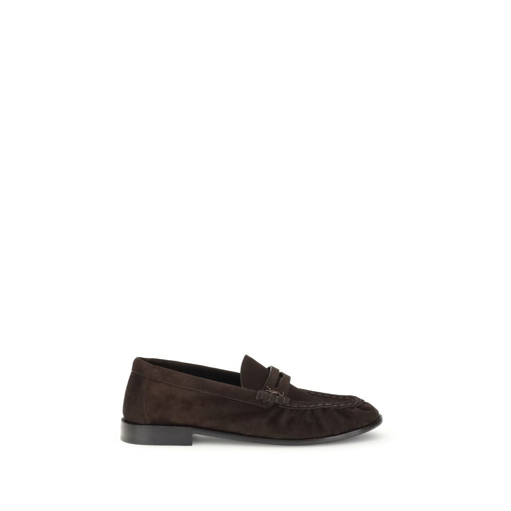 Saint Laurent Braune Kalbsleder Bos Taurus Slip-On Loafer