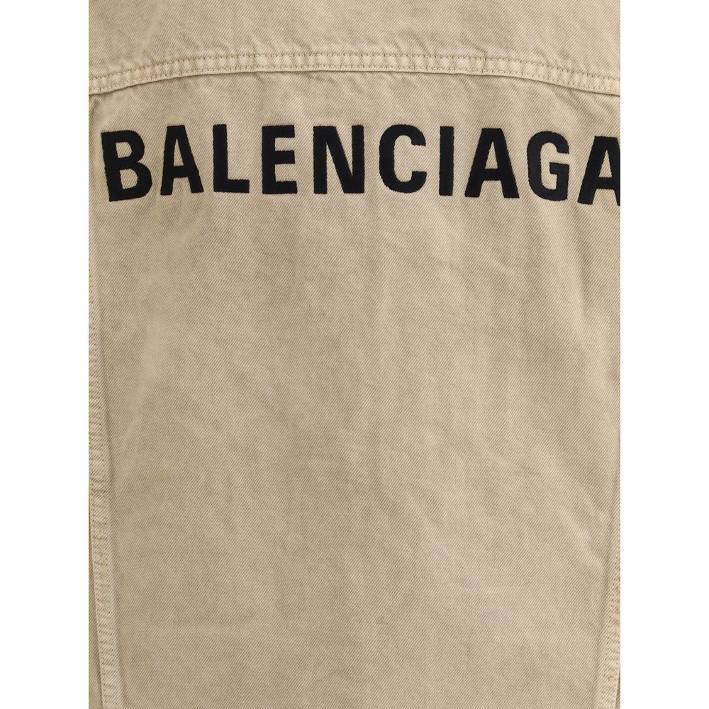 Balenciaga Beige Baumwoll-Jeansjacke