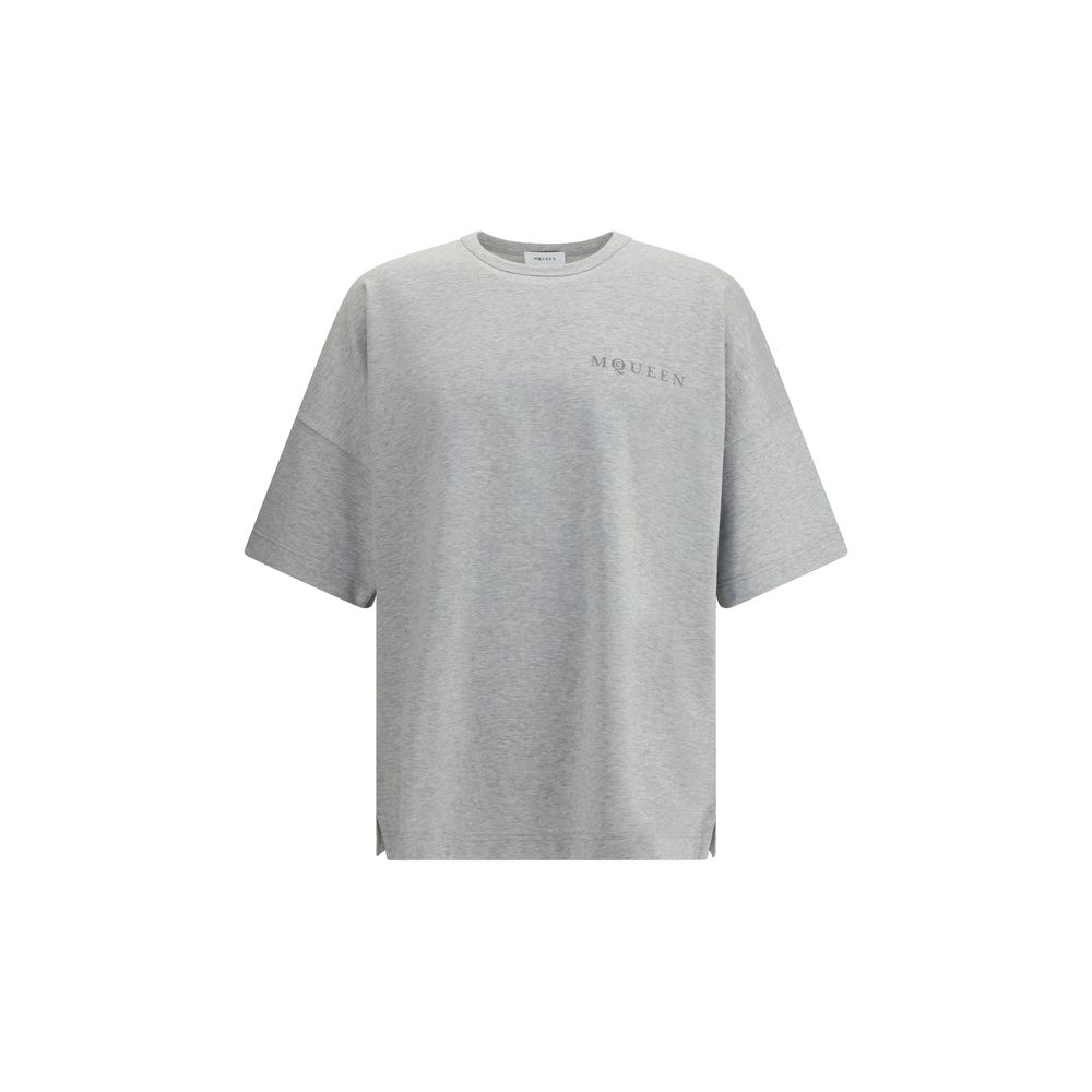 T-shirt en coton gris Alexander McQueen