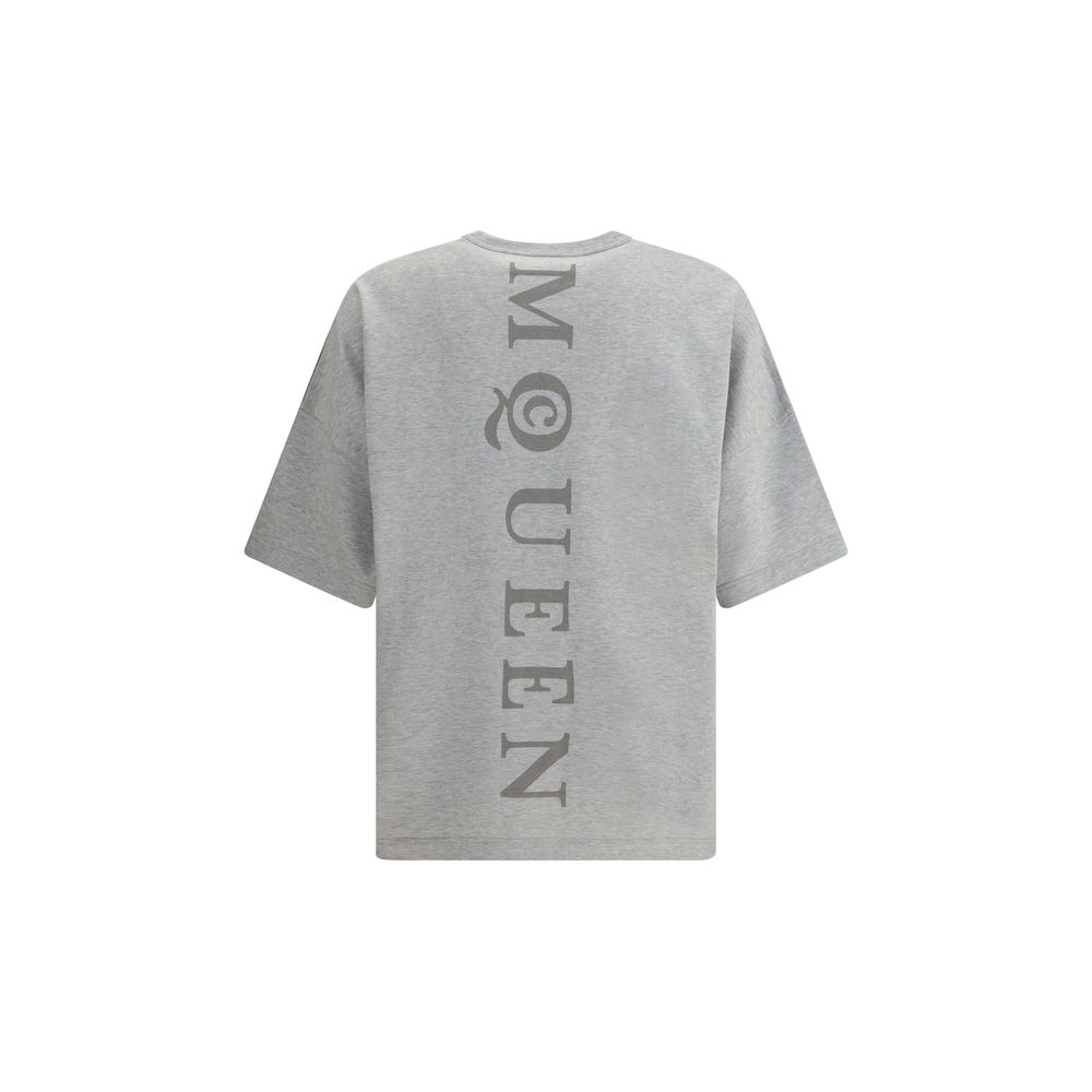 T-shirt en coton gris Alexander McQueen