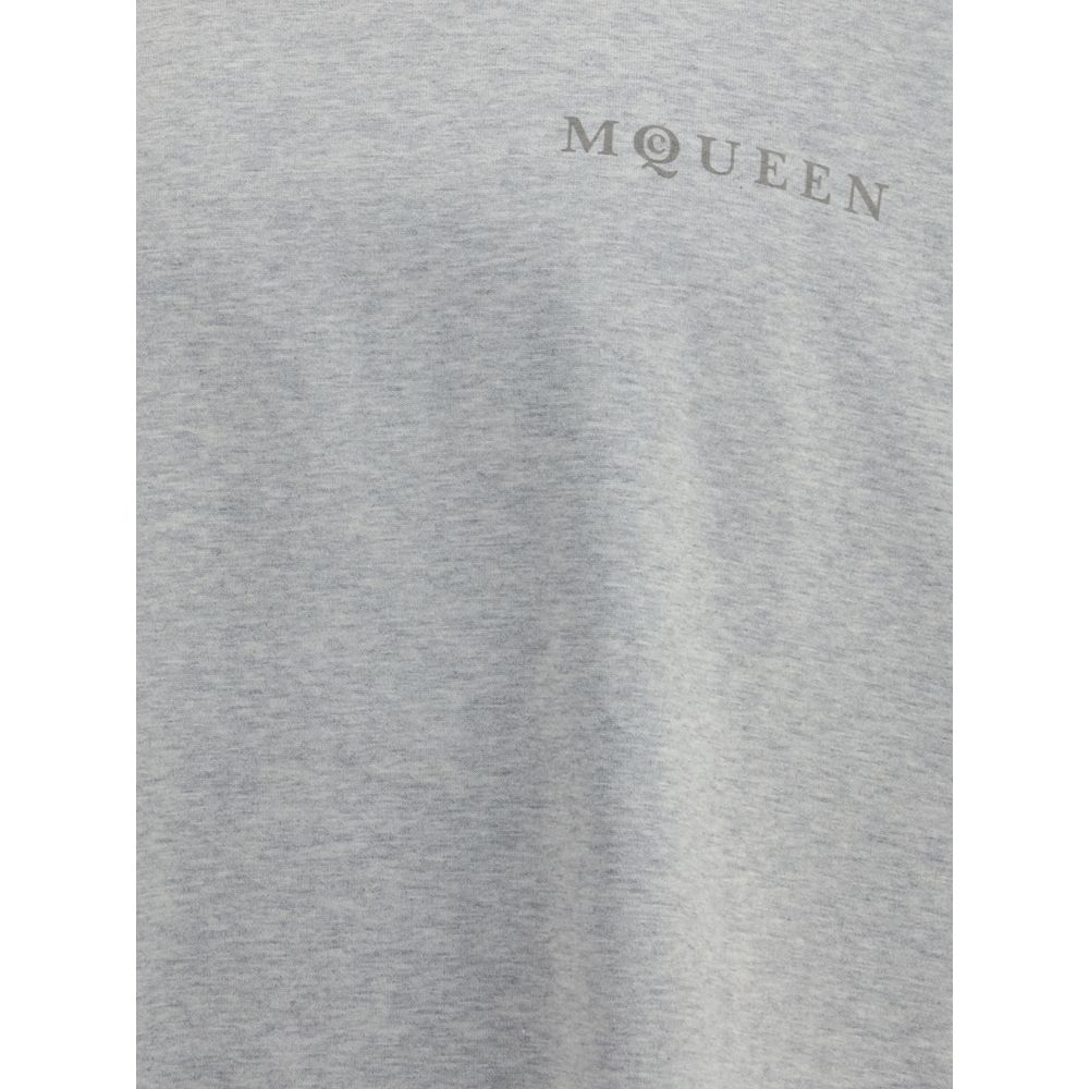 Alexander McQueen Graues Baumwoll-T-Shirt