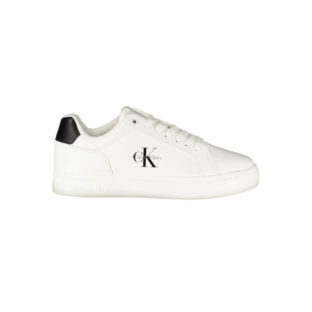 Baskets Calvin Klein en cuir blanc pour femmes