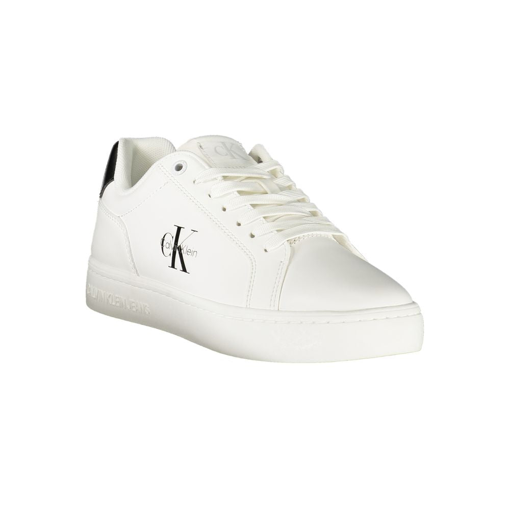Baskets Calvin Klein en cuir blanc pour femmes