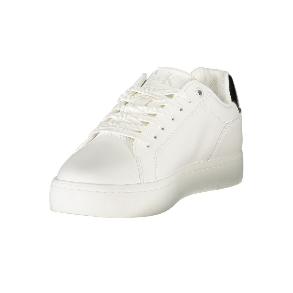 Baskets Calvin Klein en cuir blanc pour femmes