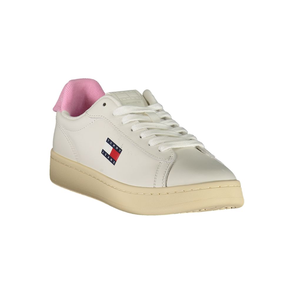 Baskets Tommy Hilfiger en cuir blanc pour femmes