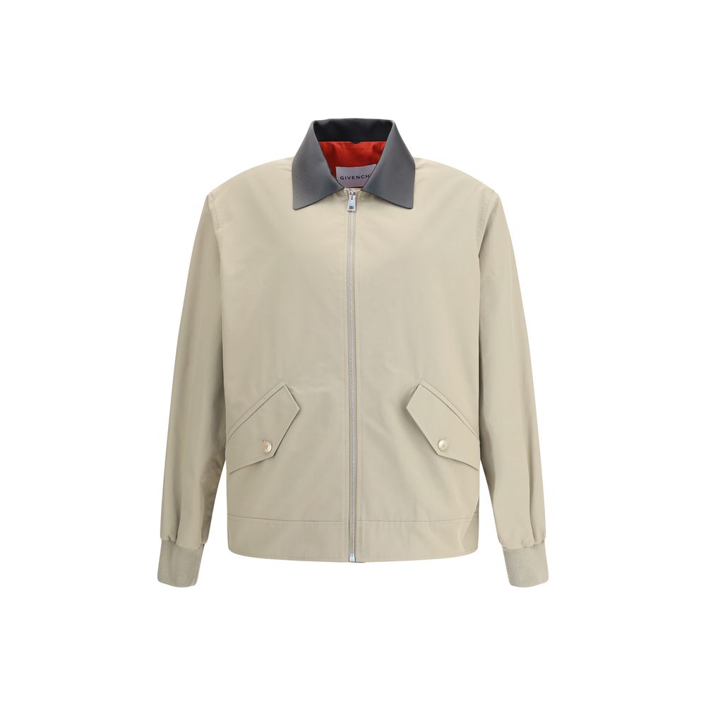 Givenchy cotton Harrington jacket with leather details
