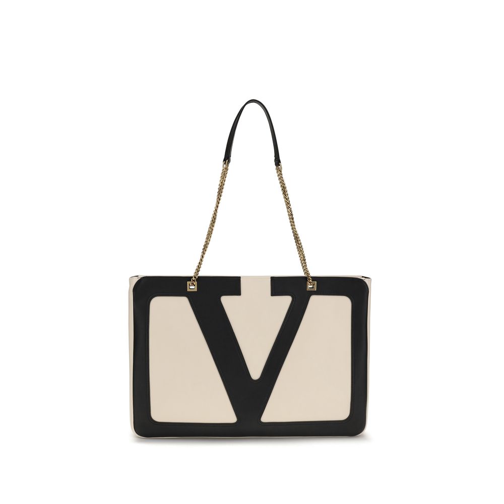 Valentino Garavani Cremefarbene Lamm Ovis Aries Aries Schultertasche