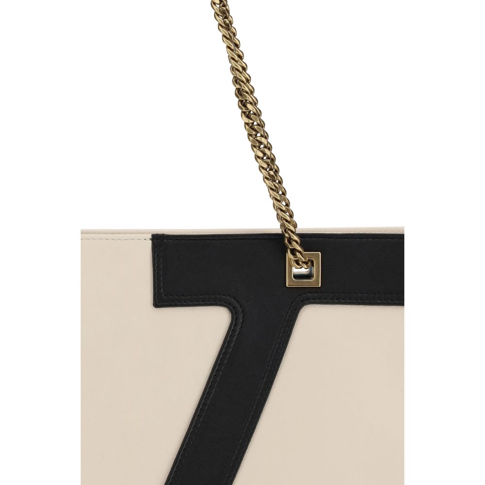 Valentino Garavani Cremefarbene Lamm Ovis Aries Aries Schultertasche