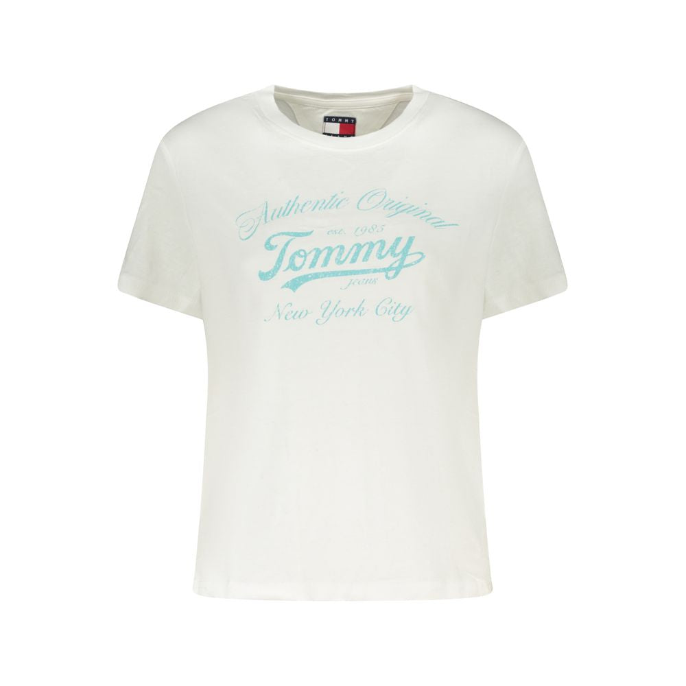 Tommy Hilfiger Weißes T-Shirt aus Baumwolle für Frauen