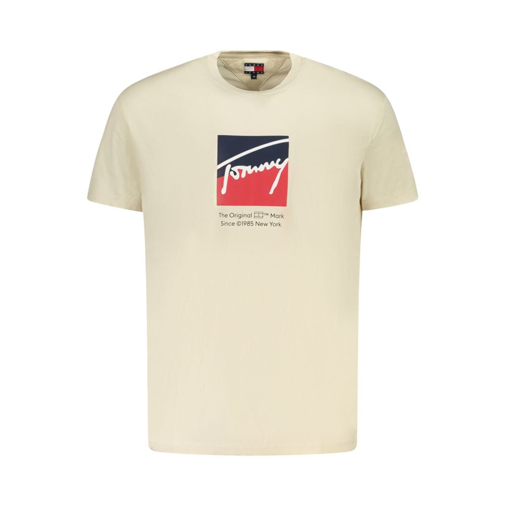Tommy Hilfiger Beigefarbenes Baumwoll-T-Shirt