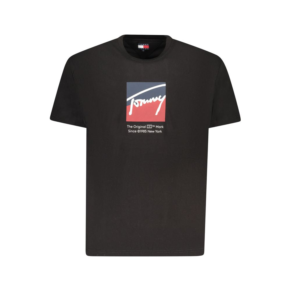 Tommy Hilfiger Schwarzes Baumwolle Männer T-Shirt