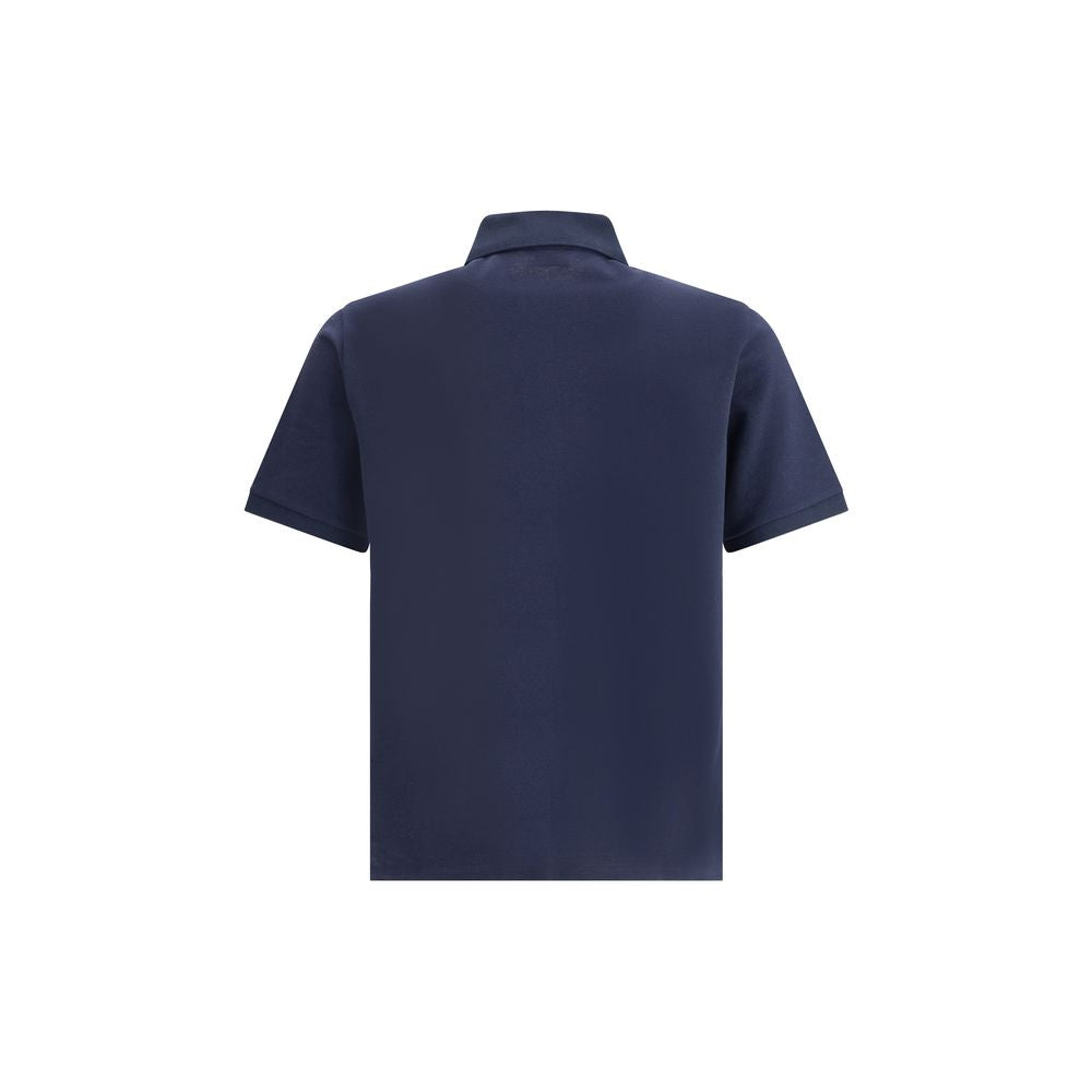 Saint Laurent Baumwoll-Poloshirt in Blau