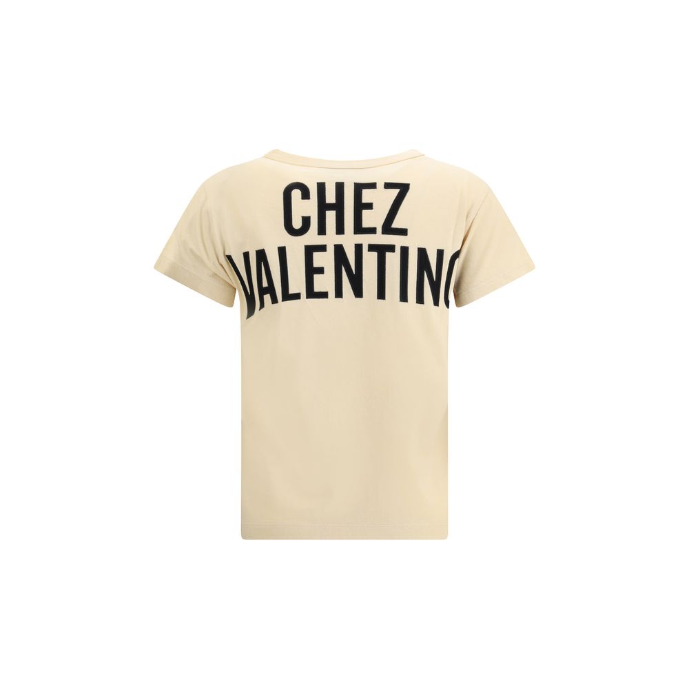 Valentino Beigefarbenes Baumwoll-T-Shirt