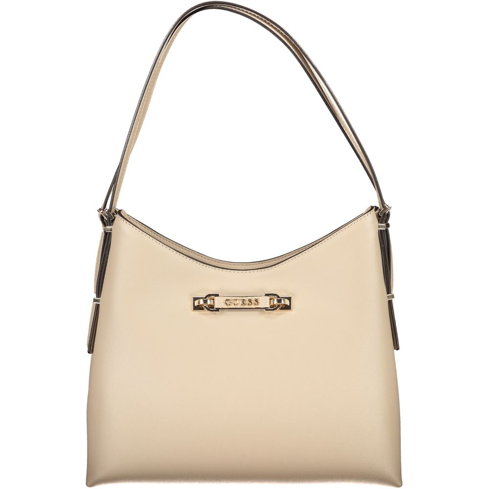 Guess Jeans Beige Polyethylen Frauen Handtasche