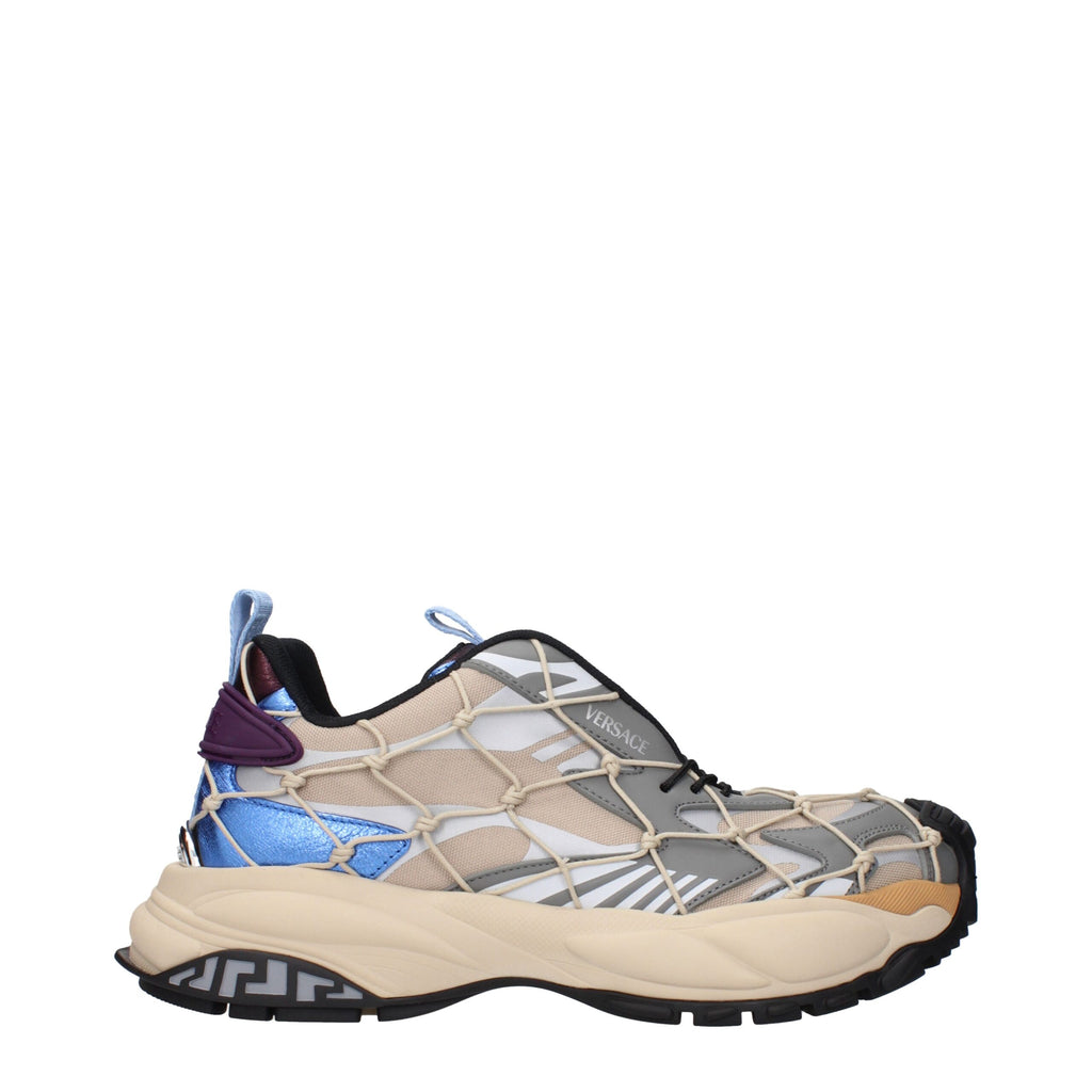 Versace Beige Stoff Turnschuhe